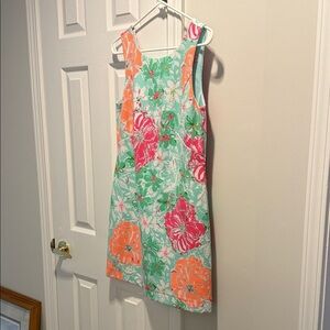 Lilly Pulitzer Shift Mini Dress in Mint, Coral & Pink Floral